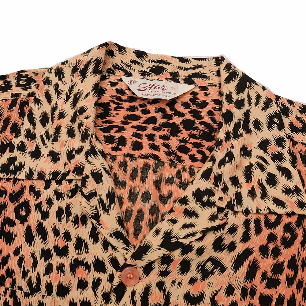 STAR OF HOLLYWOOD - HIGH DENSITY RAYON OPEN SHIRT - LEOPARD - SH39080