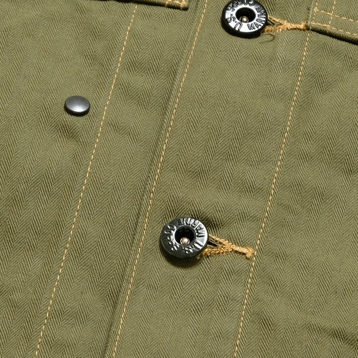 BUZZ RICKSON'S - U.S. MARINE CORPS M-1944 HERRINGBONE UTILITY JACKET - BR15123