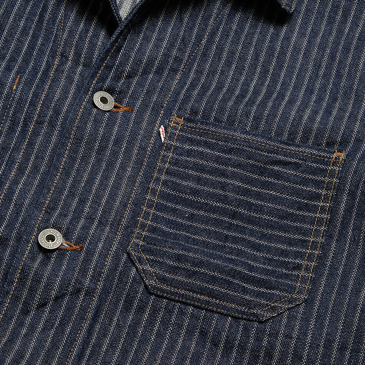 ONI DENIM - Coveralls - Drop-Needle Stitching Jacquard Striped Denim - ONI-03101HJS