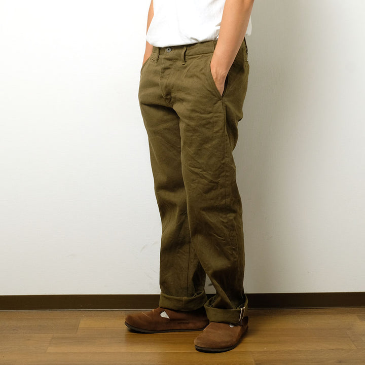 ONI DENIM - 12oz Dark-Olive Trousers - ONI-727DK