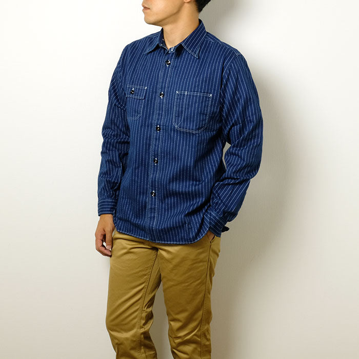 Sugar Cane - FICTION ROMANCE - 8.5oz. Wabash Stripe Work Shirt - SC25551A